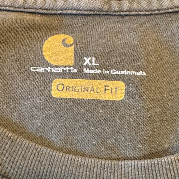 Carhartt Original Fit Mens XL Olive Green Short Sleeve T Shirt - Picture 4 of 5